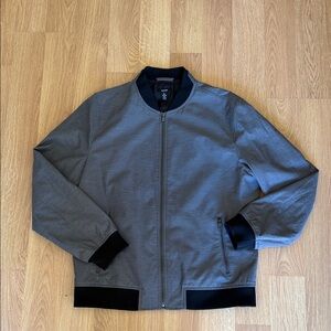 Alfani Charcoal and Black Bomber Jacket